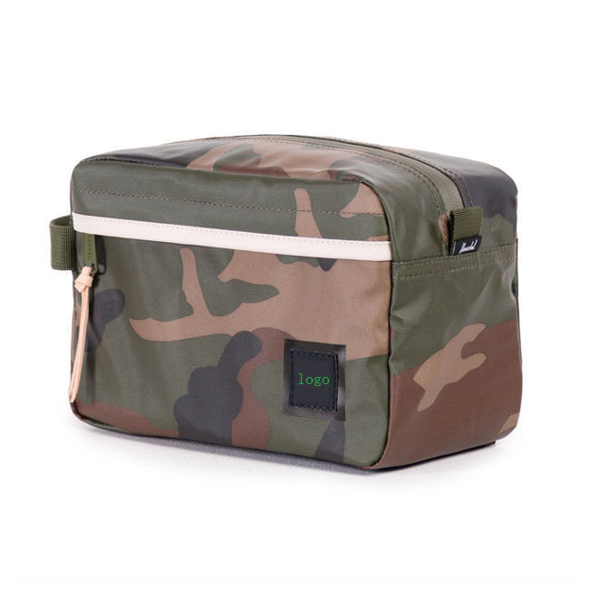 Camou green makeup cosmetic toiletry bag for men