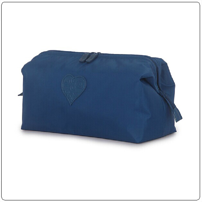 Unique design blue OEM cosmetic bag 
