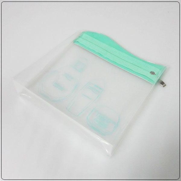 Branded clear plastic cosmetic bag   