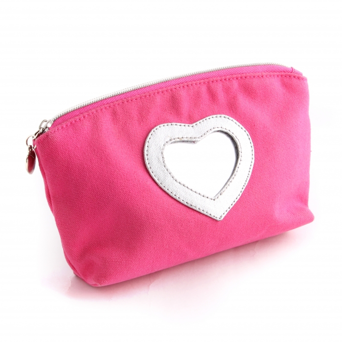 Factory canvas cosmetic bag with mirror FY-CB-0016