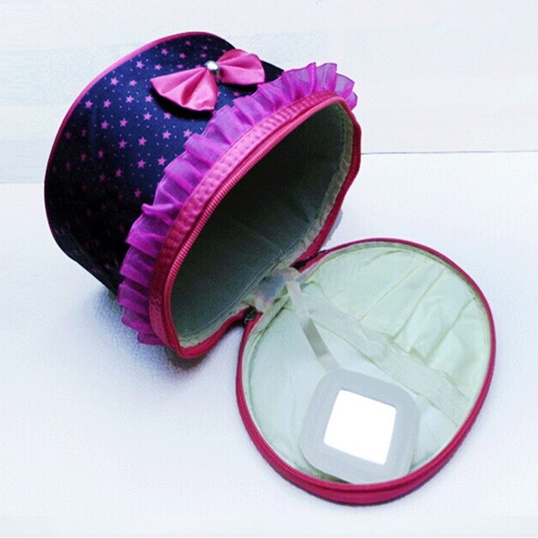 polyester round cosmetic box