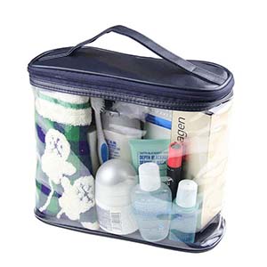 Transparent clear mens travel toiletry bag personalized FY-A1-005