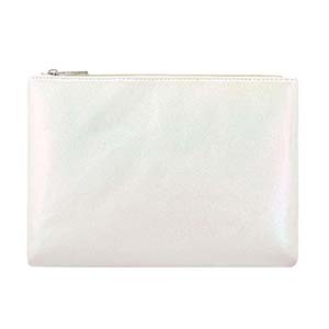 Wholesale blank white pu leather makeup bag FY-A2-004