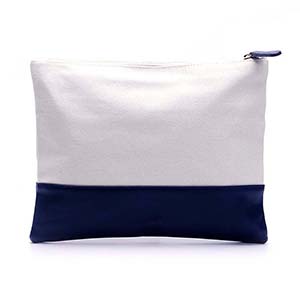 PU bottom blank canvas cosmetic bag bulk FY-A4-006