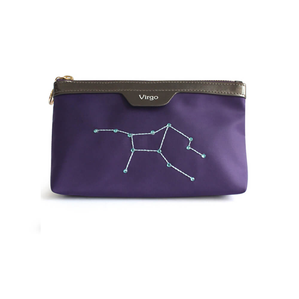 Factory custom wholesale purple nylon makeup pouch bag FY-A6-016