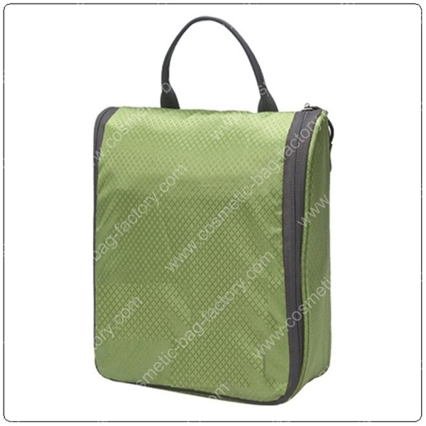 Green nylon made unisex hanging toiletry bag FY-CB-0054