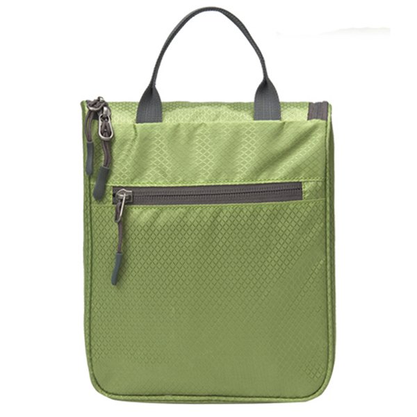 Green nylon made unisex hanging toiletry bag FY-CB-0054