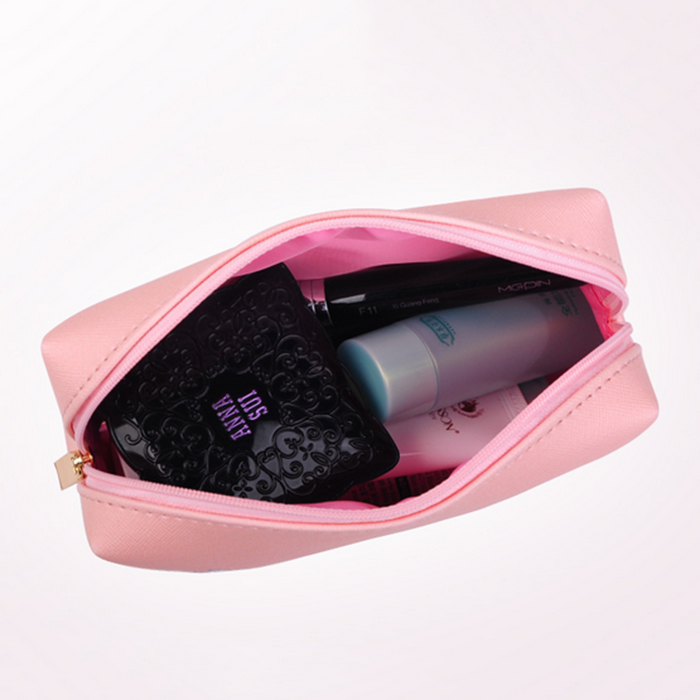 Hot sale pink color pu cosmetic bags in bulk FY-CB-111001