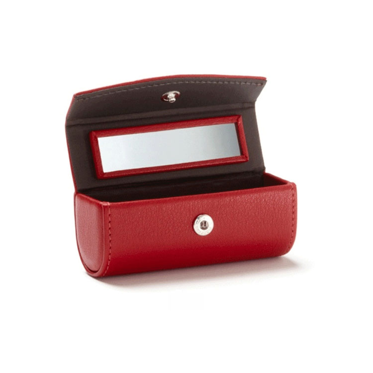 Mini leather women lipstick cosmetic bag with mirror FY-B4-001