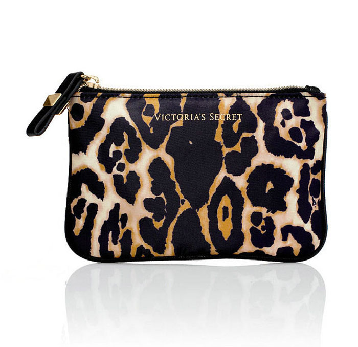 leopard print designer makeup cosmetic bags