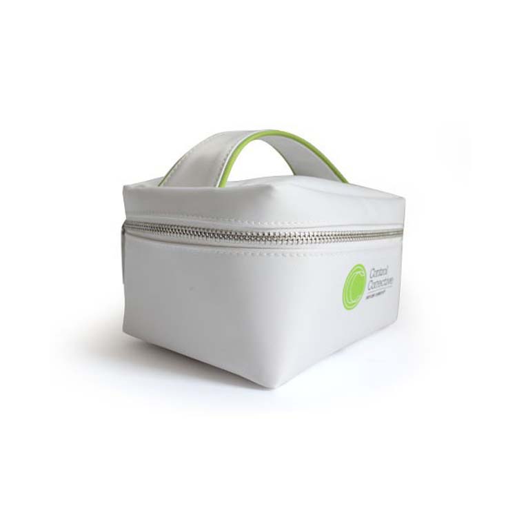 Factory custom white square cheap logo makeup bag FY-A6-025