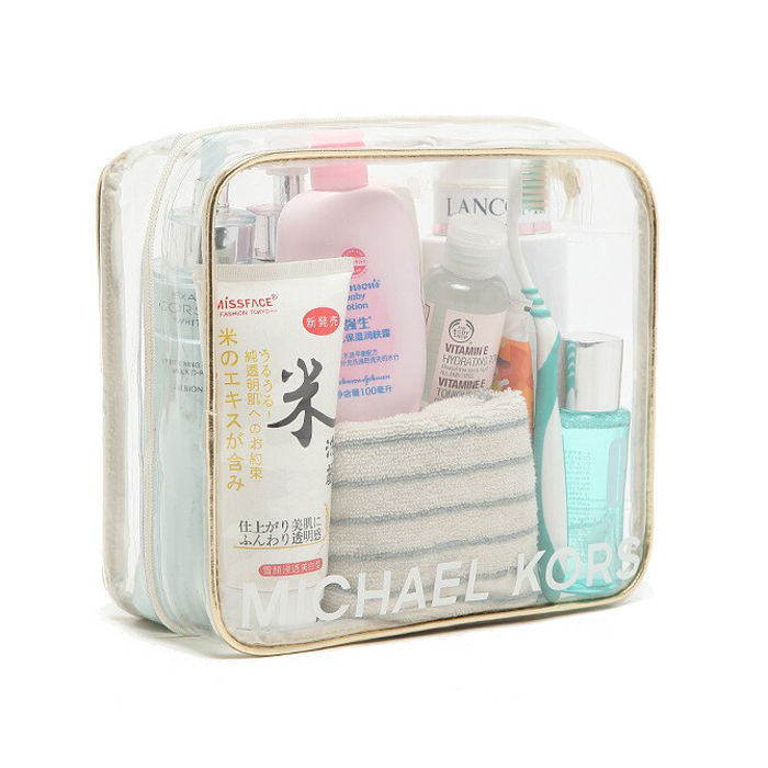 Clear PVC plastic toiletry bag