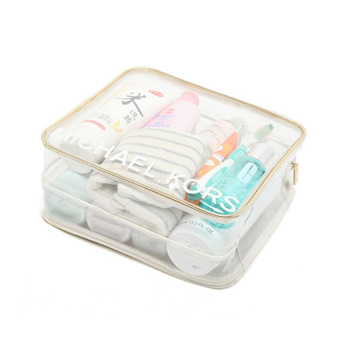Clear PVC plastic toiletry bag