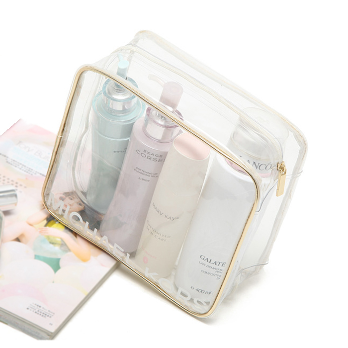 Clear PVC plastic toiletry bag