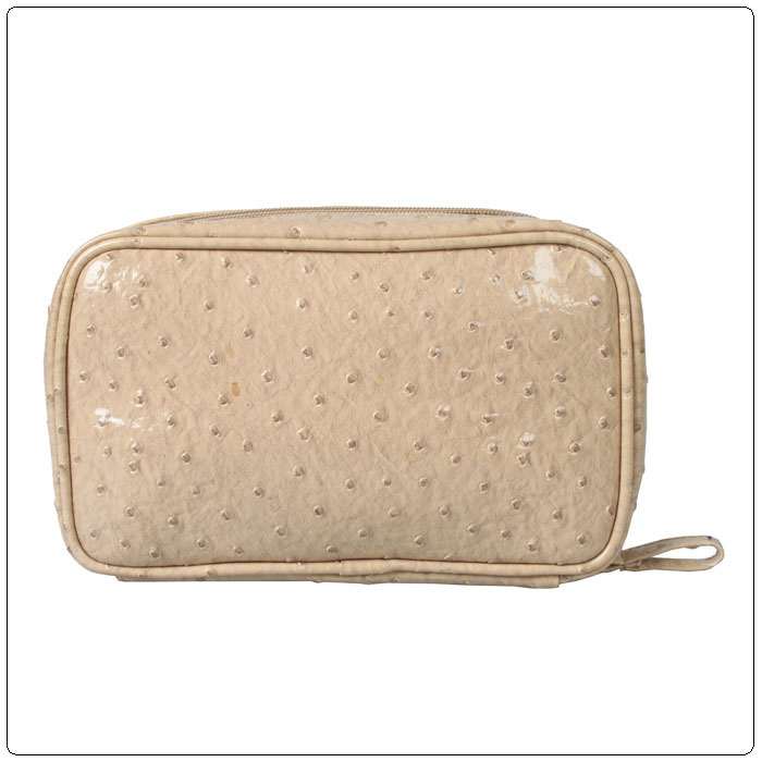 Premium Ostrich grain Discount Makeup Pouch