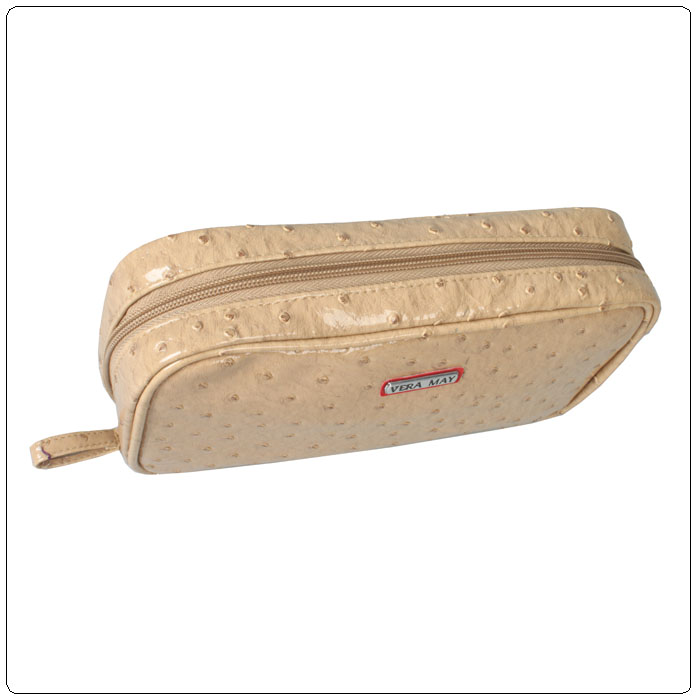 Premium Ostrich grain Discount Makeup Pouch