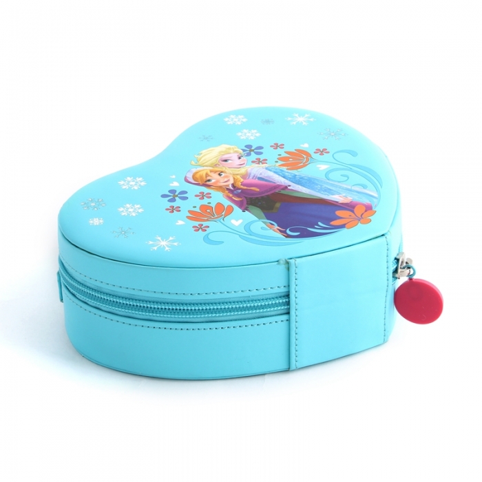 Disney frozen mini heart-shaped makeup box with zipper FY-CB-121302