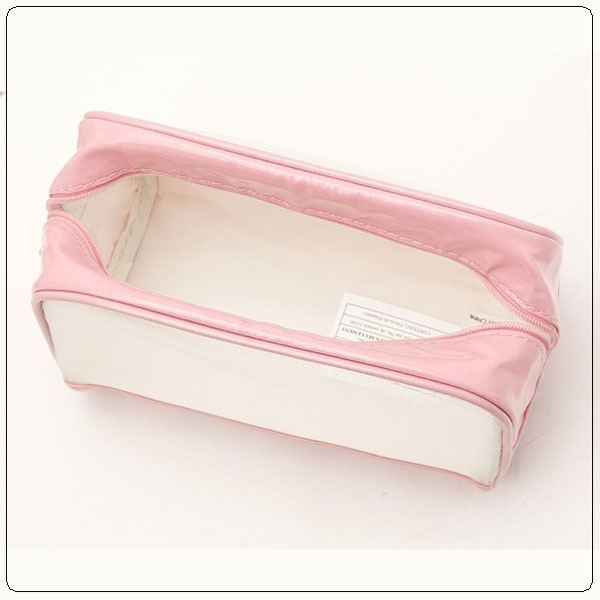 OEM Beauty Cosmetic Bag of Vogue Designe Pink Mesh FY-CB-0074