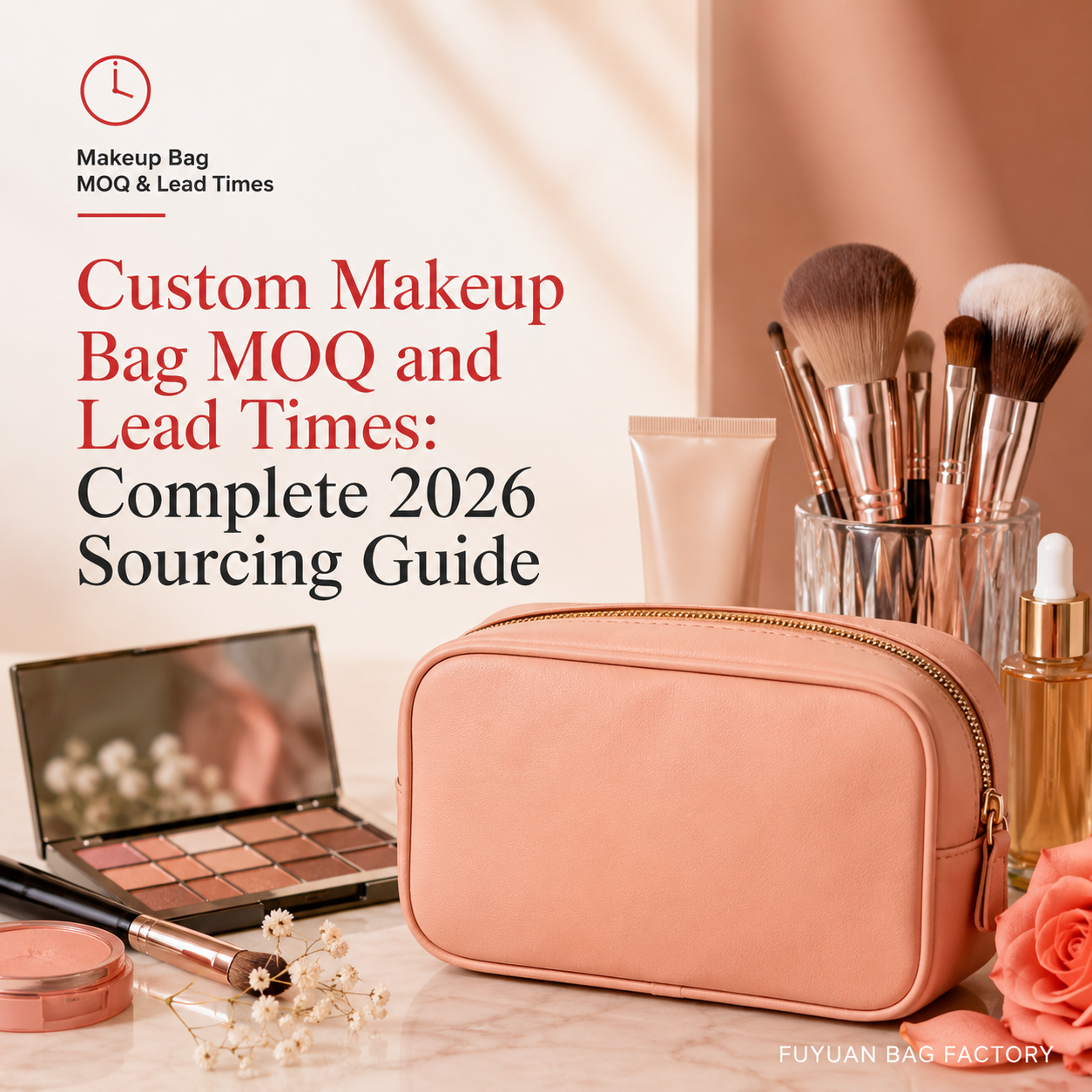 Custom Makeup Bag MOQ and Lead Times: Complete 2026 Sourcing Guide