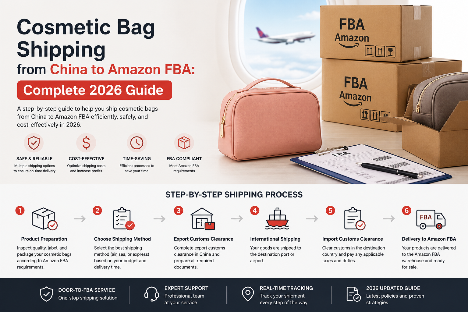 Cosmetic Bag Shipping from China to Amazon FBA: Complete 2026 Guide